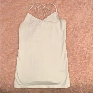 White v neck tank top